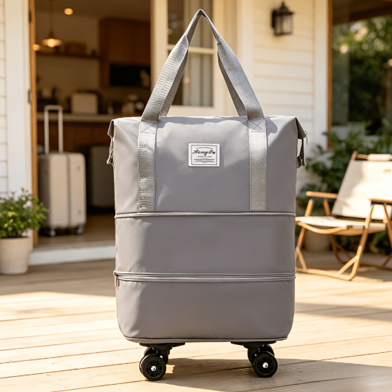 Extra Large Expandable Travel Suitcase with Randomly Colored Wheels