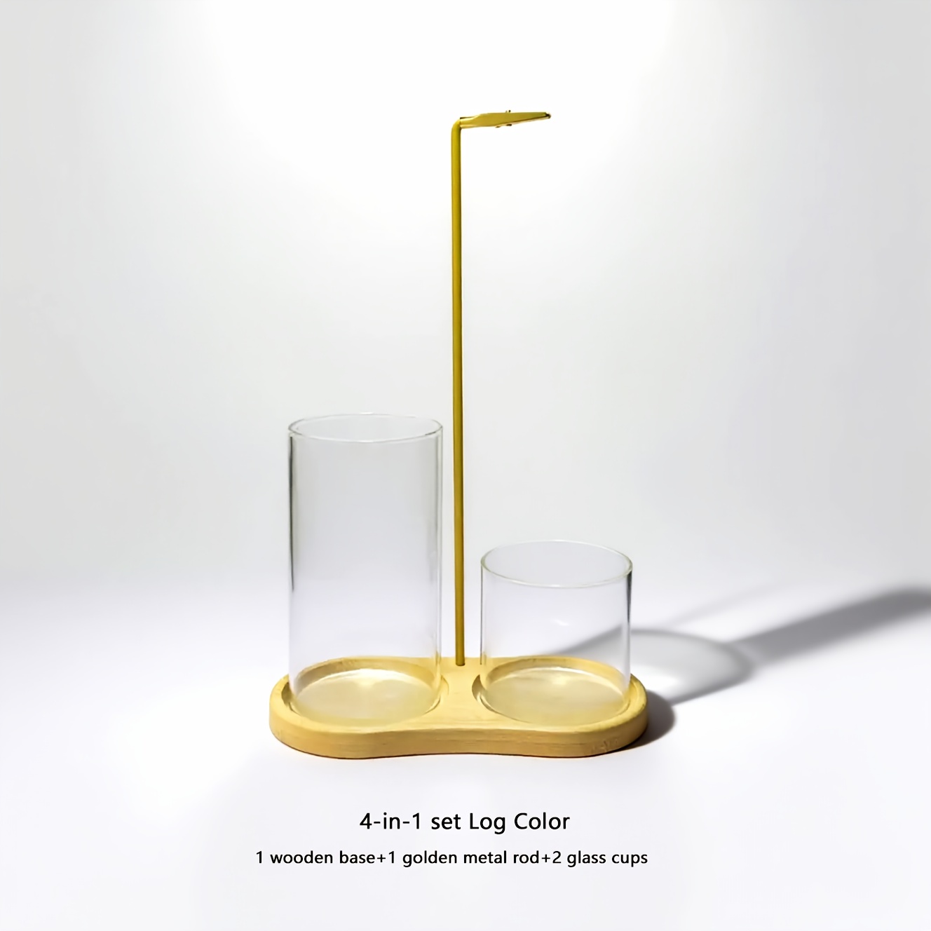 TEMU Ensemble 4 en 1 de porte-encens, porte-encens anti cendres, planche à cendres en verre détachable, rangement pour encens, mobilier de méditation