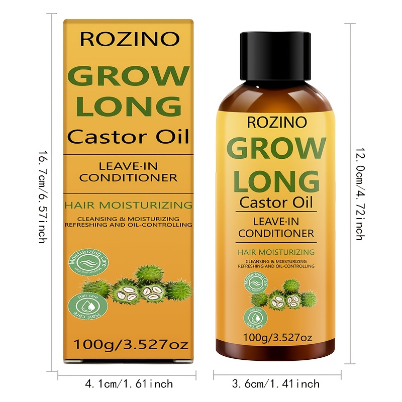 Anti-, Thickening Hair Castor Oil Conditioner - Instantly Soothes & Split Ends, Moisturizes Scalp, Strengthens , Cleanses & Removes , Controls Oil & Nourishes. Use 7 Days. Prevents Hair Loss From