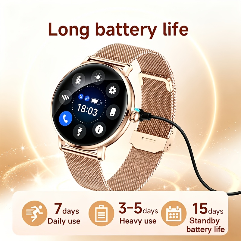 Women's Ultra-thin Smartwatch with Wireless Calling, Elegant Design