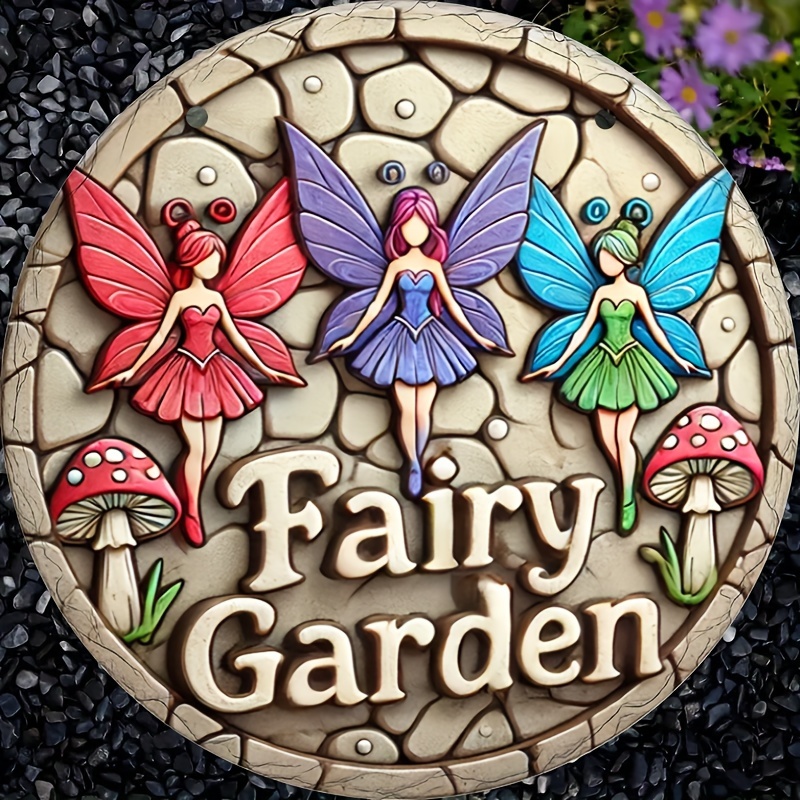 

Fairy Decor - 6.3" Resin Stepping Stone, Non-slip Outdoor Paving For Lawns & Yards, Perfect Gift For