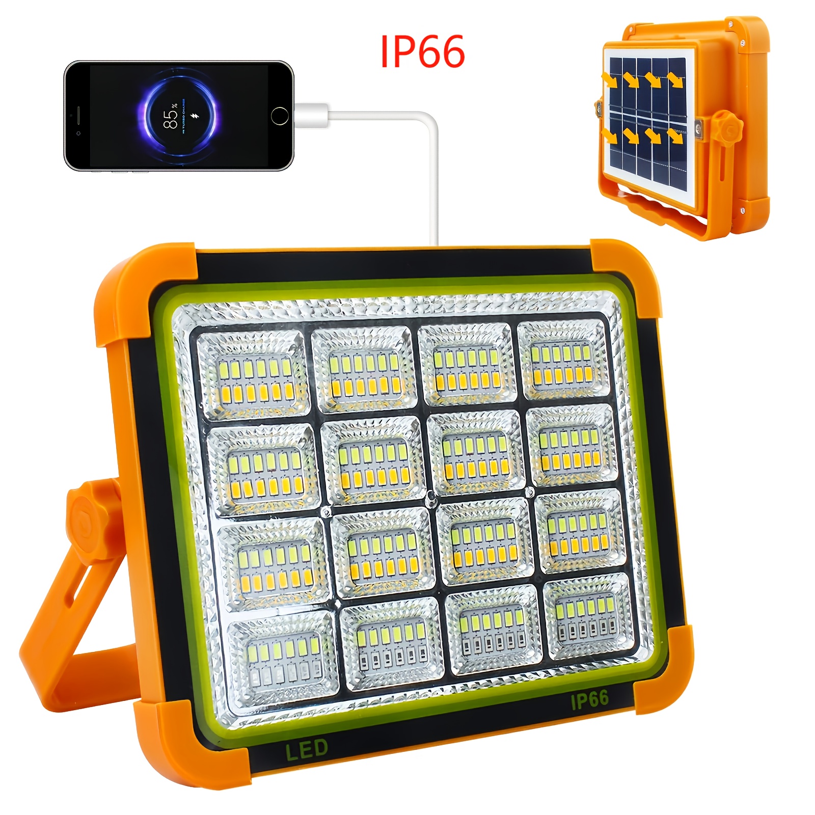 

100w Led Light With Usb Charging, 288 Leds , 5 , 2400mah Battery,, Portable For Camping, Hiking, Emergency & Outdoor Repairs, Outdoor Lighting | Design | Led