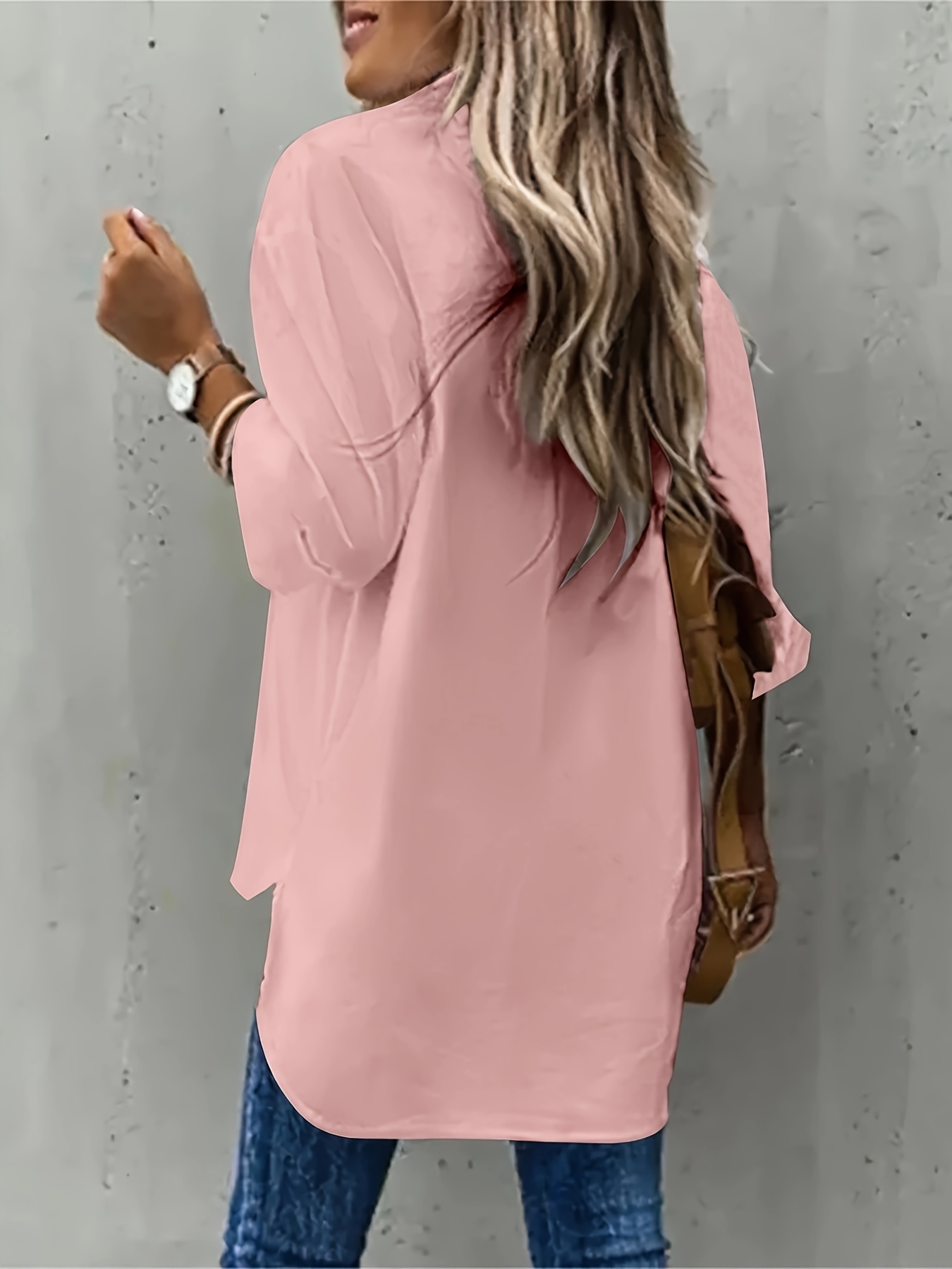 Chemise Femme Manches Longues COMMA Taille 38 Rose - Style Affaires Classique - Occasion Très Bon état