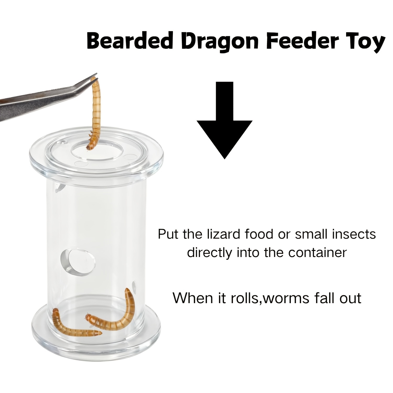 [Feeding Toys for Reptiles] Feeding Toys for Bearded Dragons, Interactive Toys for Lizards, Decorative Items for Reptile Eco-Boxes, And for Small Animals Like Geckos, Lizards, Bearded Dragons, And Chameleons, Without Battery