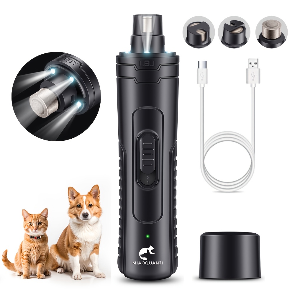 TEMU Pet Electric Nail Grinder, Household Nail Trimming Tool For Small, Medium, And Large Dogs And Cats, , Electric Nail File