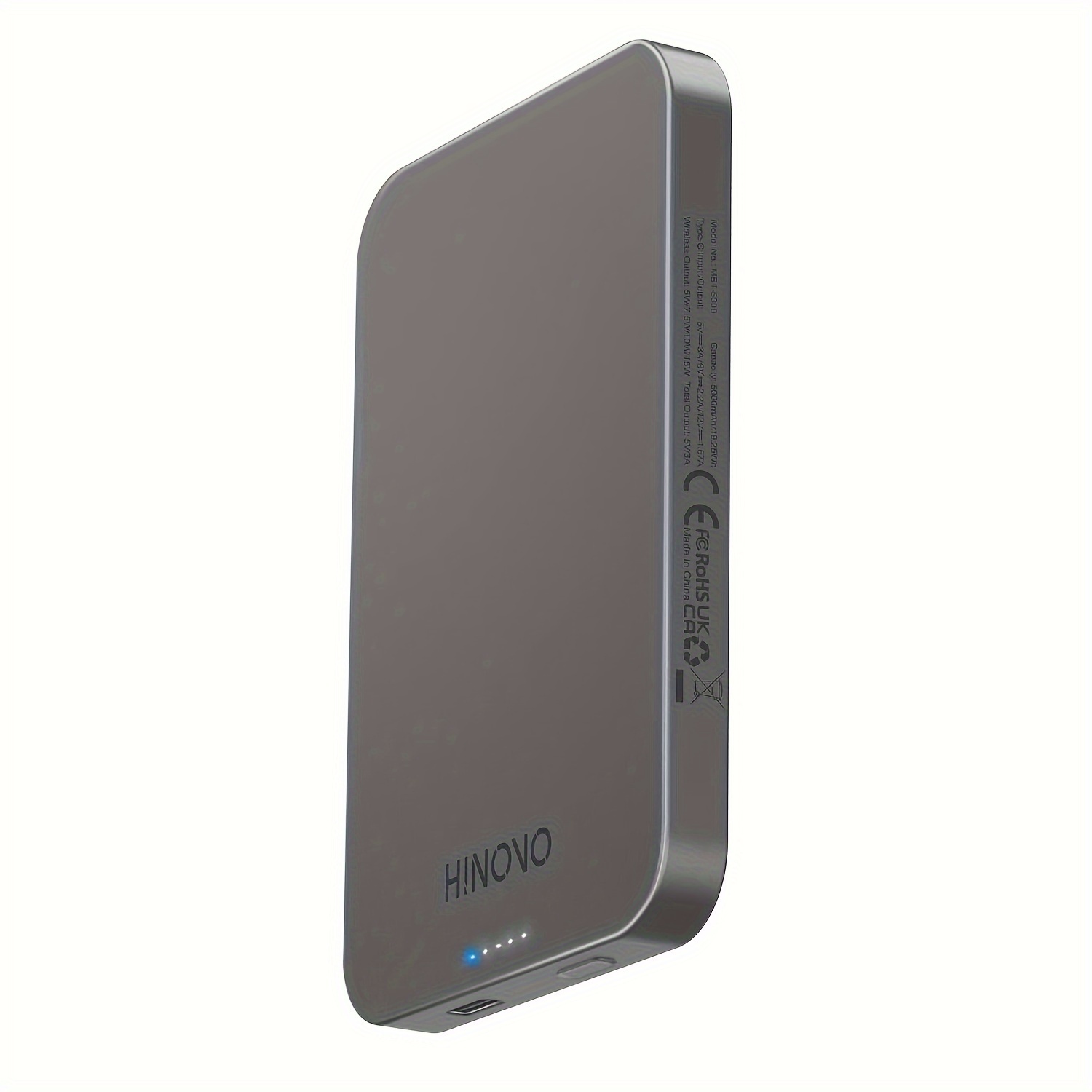 

Hinovo Portable Charger 5000mah, Compatible Iphone 15/14/13/12, Battery For .35", Pd 20w & 15w Wireless Charging