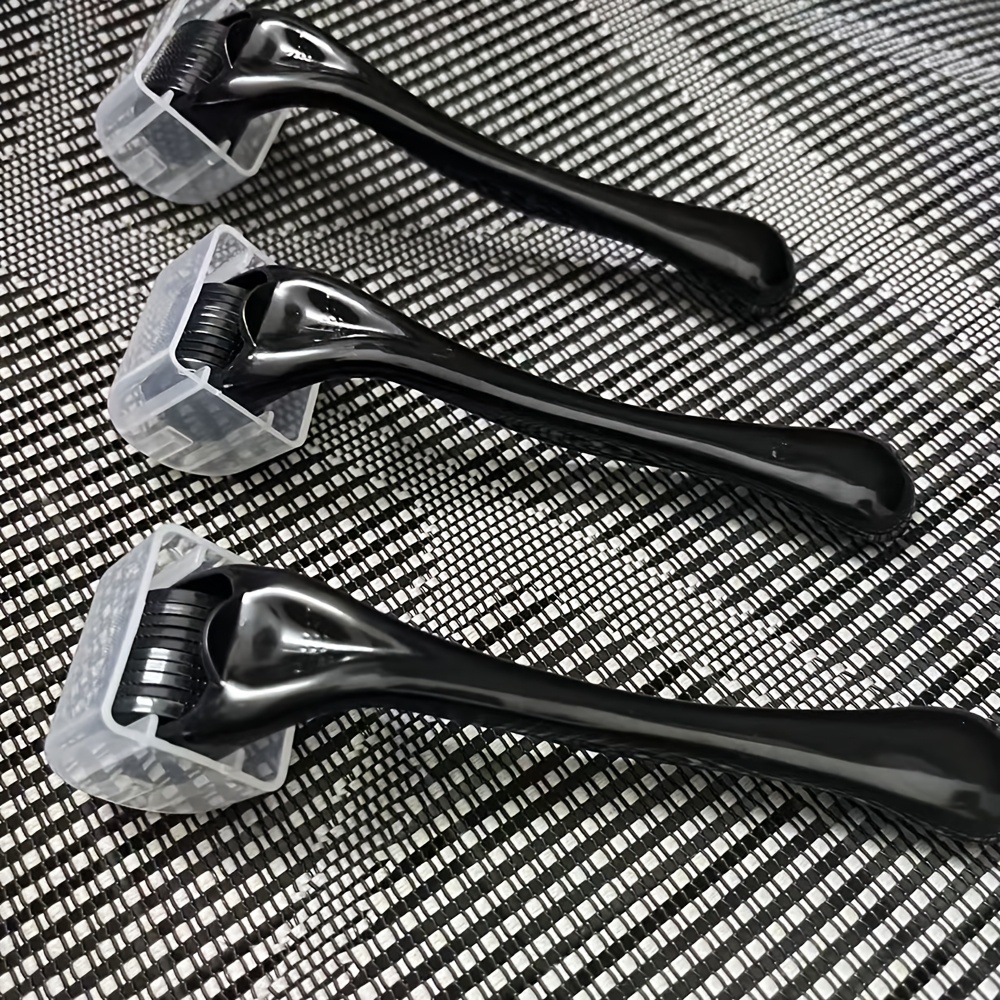 Image of 1 Set Of 3pcs 0.25mm Rollers, With 540pcs Needles, Suitable For Beard, Hair And Face, Skincare Tool, Unisex