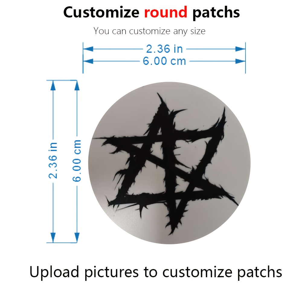 TEMU Custom 50pcs Of Comfortable And Stylish Round Patches For Sewing Bags, Shoes, And Clothing