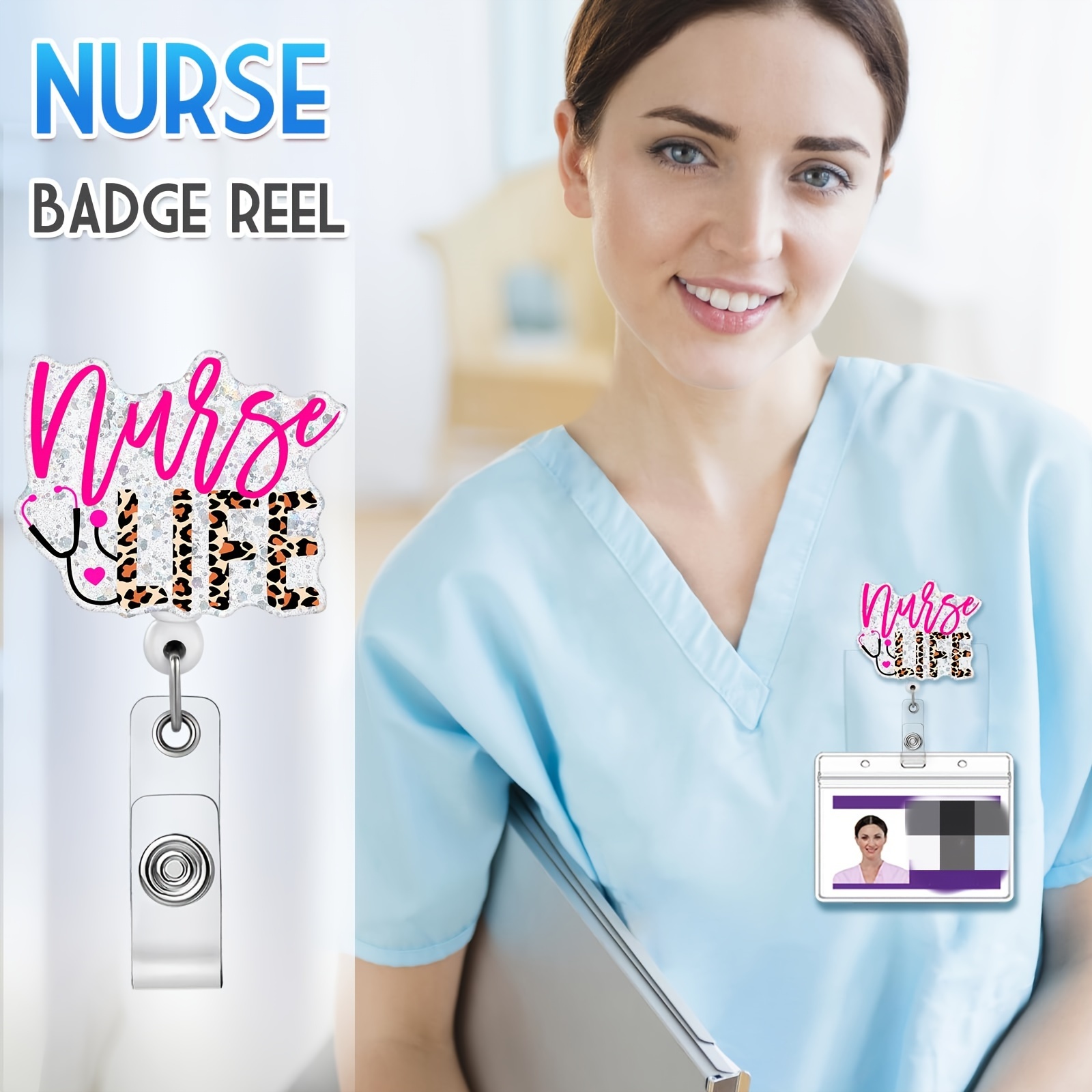 Cheap Tag Badge Nurse Worker Doctor Badge Alligator Clip White ID Badge  Holder