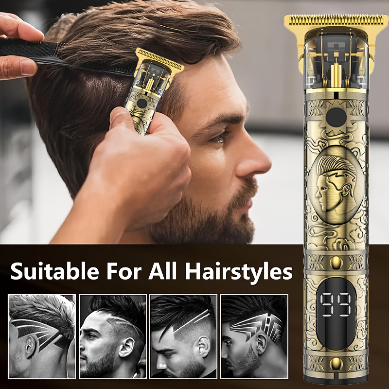 Professionele Elektrische Haartrimmer - Uniek Ontworpen Kappersscheermes, USB Oplaadbaar Draadloos Scheerapparaat en Trimmer, Persoonlijke Verzorgingsset, Baardscheerapparaat, Kappersgereedschap - Ideaal Geschenk voor Mannen