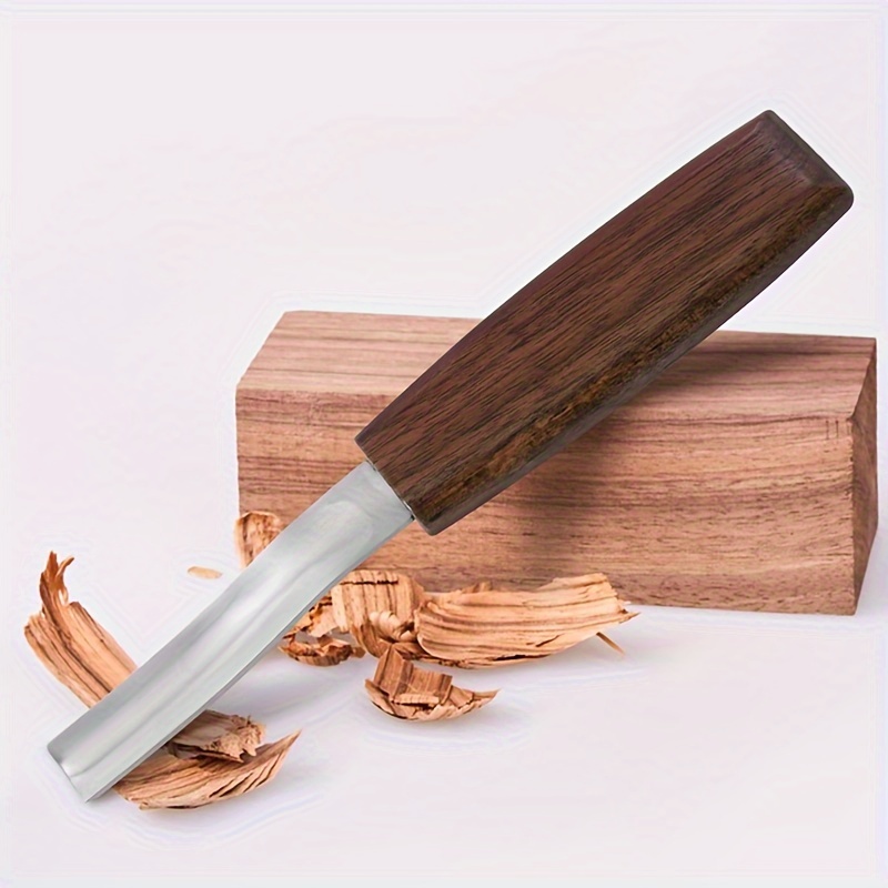 

Wood Spoon Carving Gouge Cr-v Steel 15mm Curved Bevel Edge Hand Chisel With Comfortable Wooden Handle For Wood Spoon Bowl Carving Knife