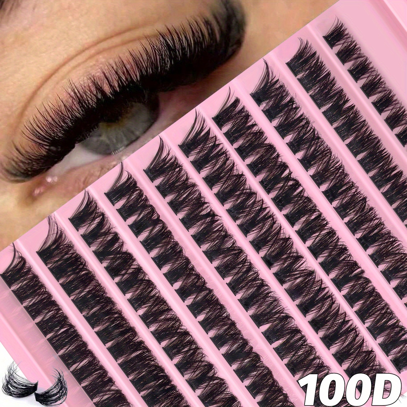120pcs/200pcs False Eyelashes - Individual D Curls, 8-16mm Mixed, Natural Thin And Thick Modeling, Suitable For Beginners Diy, Reusable (100da01a02)