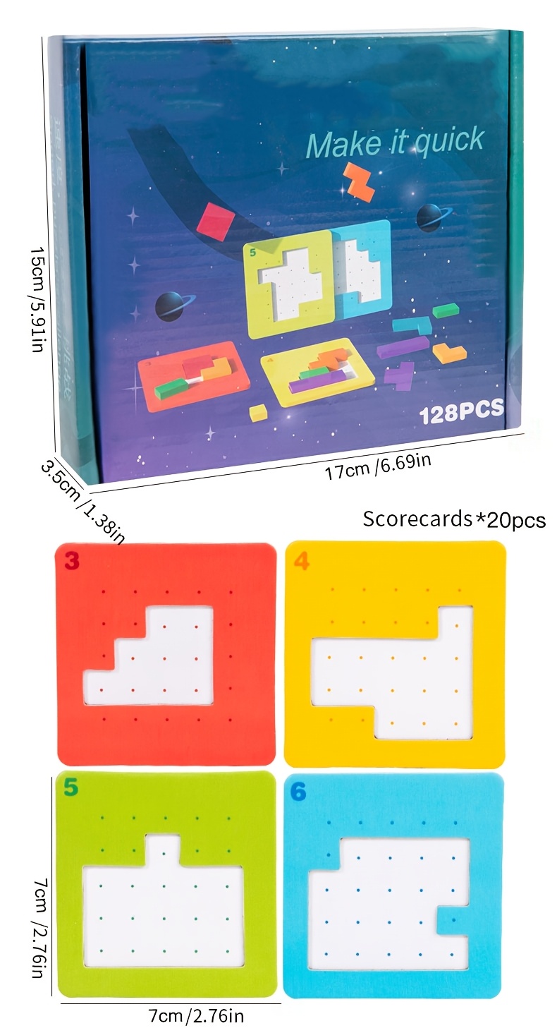 Geometric Shape Puzzle Toy, an Interactive Tabletop Game for Quick Play, Perfect As a Christmas Gift.