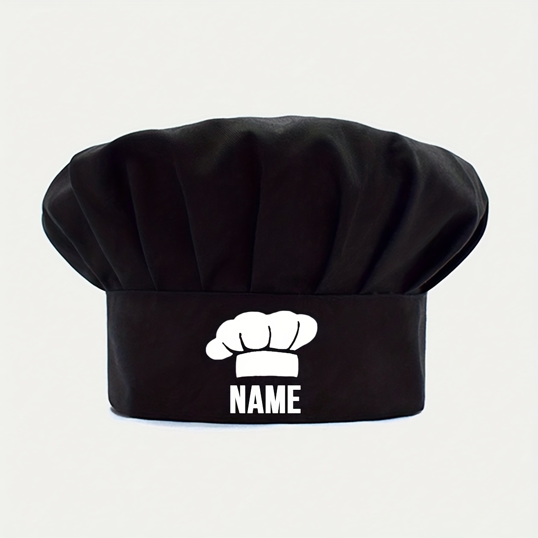 TEMU Custom Name Chef Hats, Dust Caps, Adjustable Kitchen Cooking Hats, Suitable For Bakeries, Cafes, Dessert Shops, Restaurants, Kitchen Work Hats,