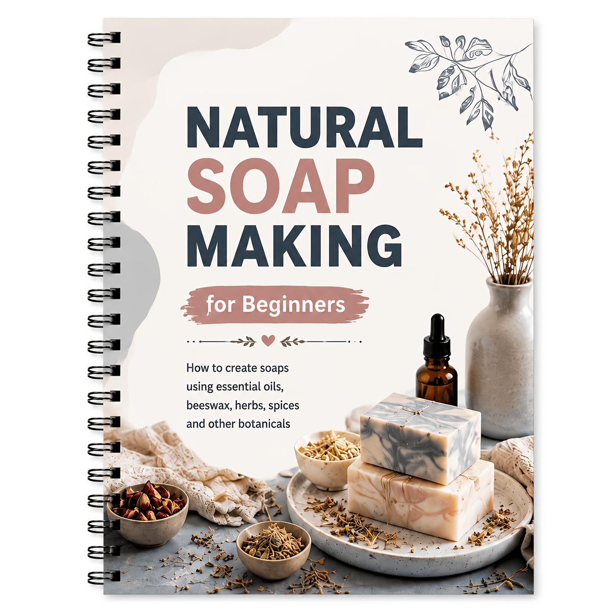 TEMU 5.5 X 8.3 Inches Beginner Natural Making Manual: Using Natural Herbs, Spices, And Essential Oils To Make Soap, 80 Pages With Easy Method Steps