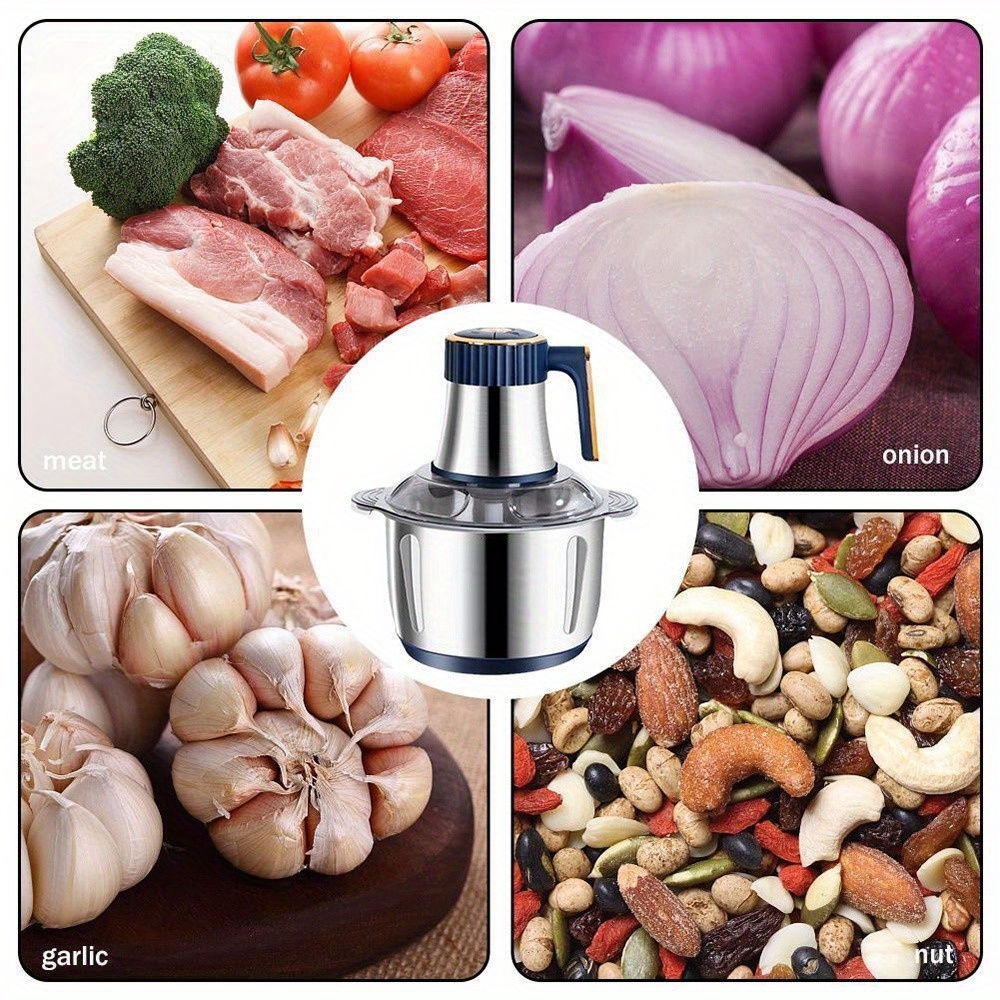 5l electric meat grinder food processor heavy duty stainless steel multifunctional appliance with 30000 rpm motor for commercial use c type plug european standard cuts meat vegetables fruits   no conversion Product details 2