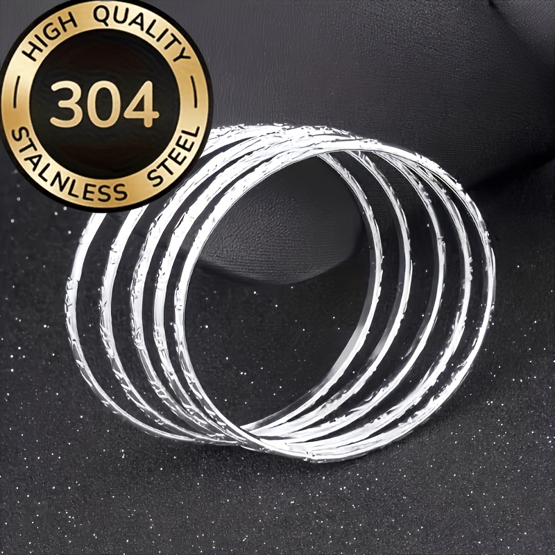 5pcs Women's Geometric Bracelet Set, Minimalist Style
