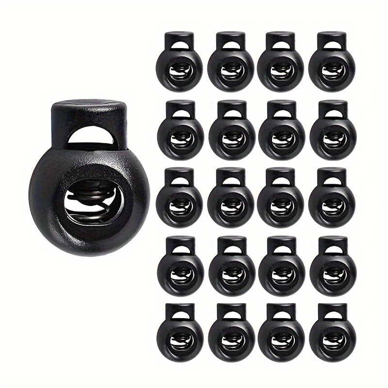 

20- Locks, Stoppers For Drawstrings, 5mm Diameter Fasteners For Jackets, , Backpacks, Shoelaces, Adjuster