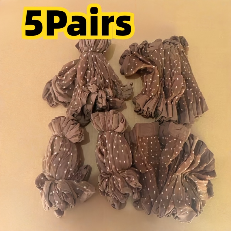 TEMU Pack de 5 de calcetines de mujer, tobilleras de elasticidad, ultrafinas con , transpirables y de secado rápido, ligeros y ligeramente aireados,