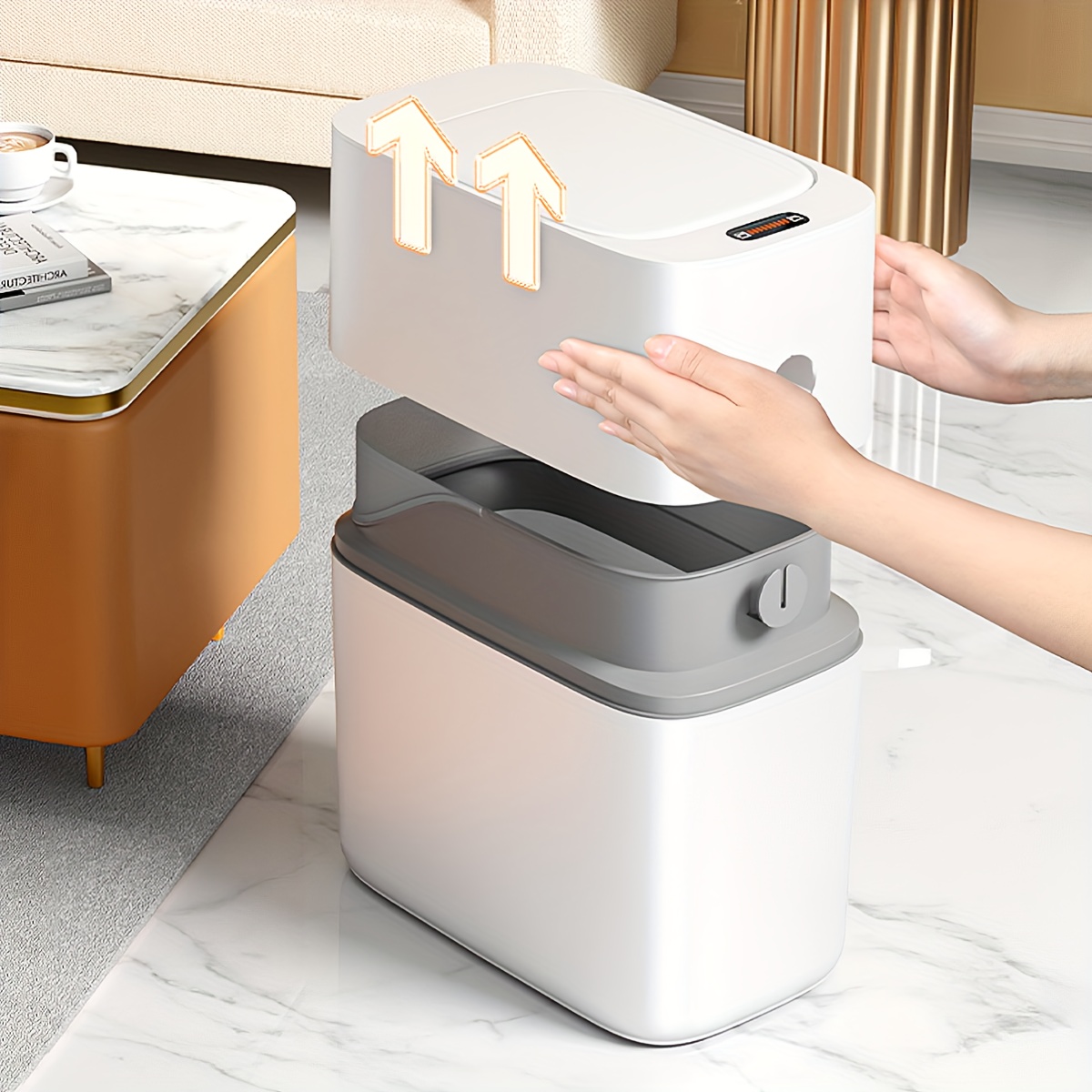 ® Bathroom Trash Cans 3.5 Gallon Automatic Small - Temu