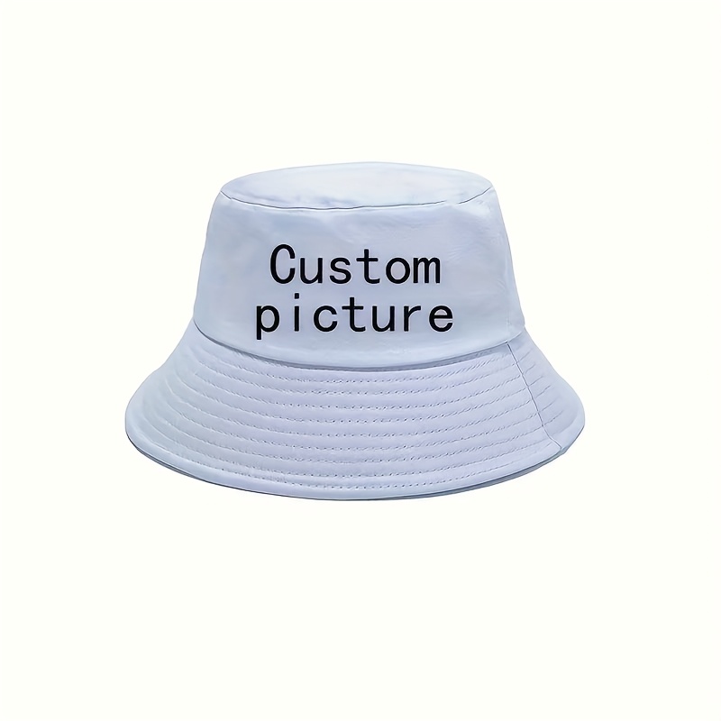 TEMU Customizable Bucket Hats With Personalized Text, Images, And Logos, Suitable For Men And Women. Featuring Casual Vintage-style Soft Sports Belt,