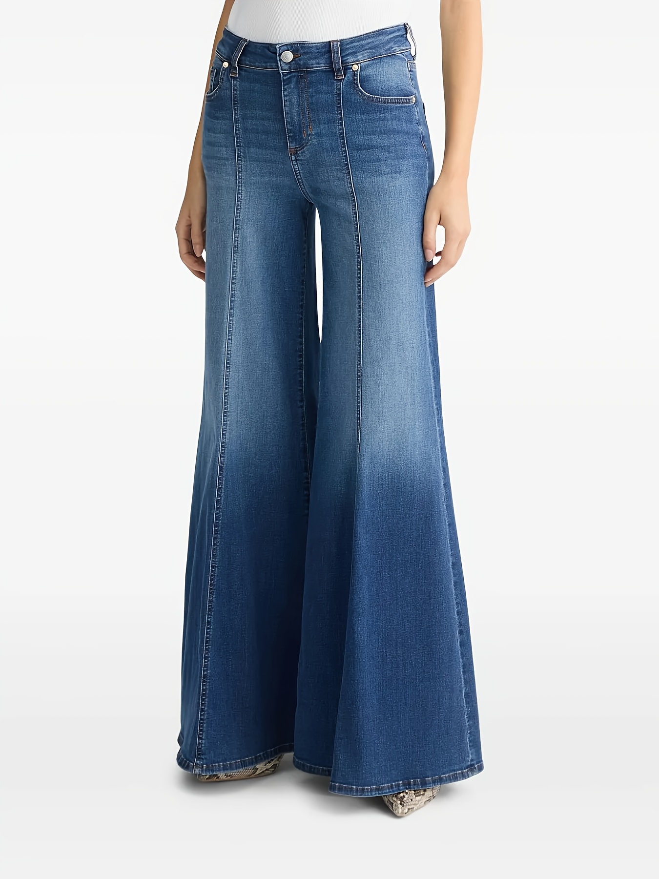 Women s Casual Long High-Waisted Autumn/Winter Jeans, Winter Pants, Autumn Fashion, Elegant Design,   Fit, Comfortable Material, Durable Stitching, Fitted Pants, Women s Trousers, Plus Size Women, Office Casual