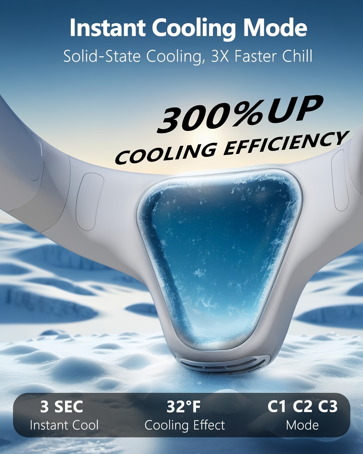 Neck Air Conditioner Portable, Up-down Airflow Portable Neck Fan, 360° Full-body Cooling Neck Fan, 5200mAh Rechargeable Neck Fan Air Conditioner with Large Cooling Plate, Neck Cooler, Cooling Plate, Neck Fan, Portable Fan, Large Airflow, Unisex Gift.