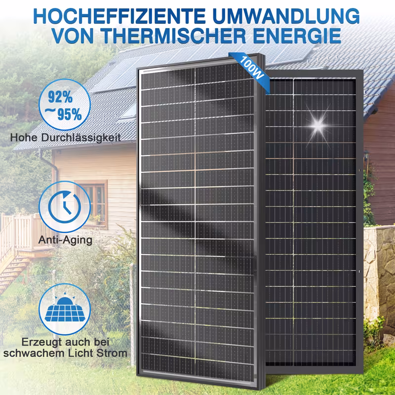 solar panel 12v monocrystalline silicon solar panel, ultra-high conversion solar system, suitable for other off-grid applications such as cars, trucks, rvs, , home roofs, farm yachts, etc 1