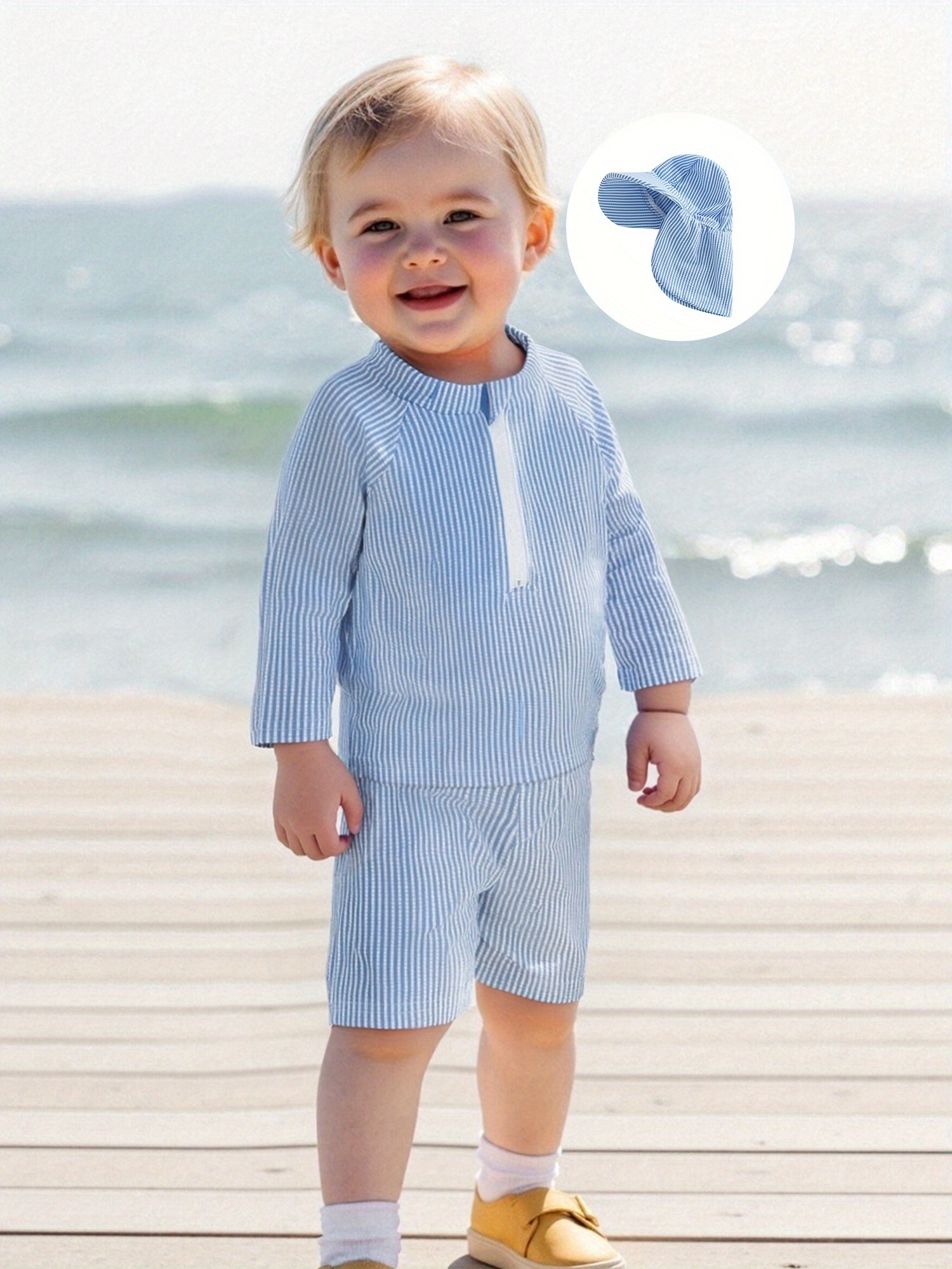 Costume Anti Uv Bimba Costume Da Bagno Bambini WeVSwe UPF 50 Rash Guard Maniche Lunghe Cerniera 1088916 - Foto 12