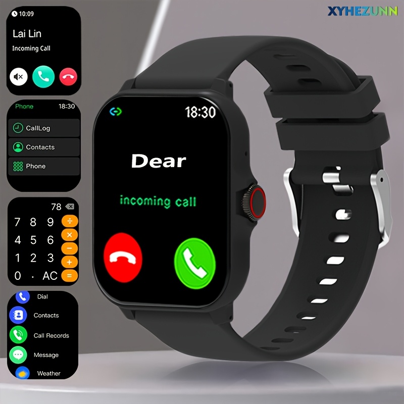2026 new model 1 83 inch full touchscreen smartwatch unisex fitness outdoor pedometer multiple dial options wireless calling multiple sports   remote camera weather   voice   with 260mah battery stylish watch design