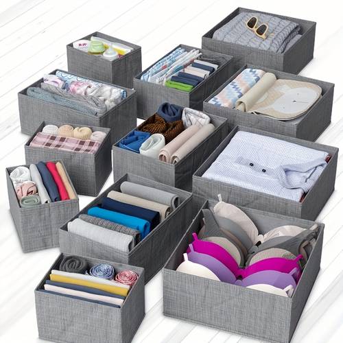 6pcs non woven fabric drawer organizer hand washable professional storage for clothes and bedroom suitable for wardrobe and dresser organization multi color storage hand washable fabric clothing box spacesaving design sturdy construction