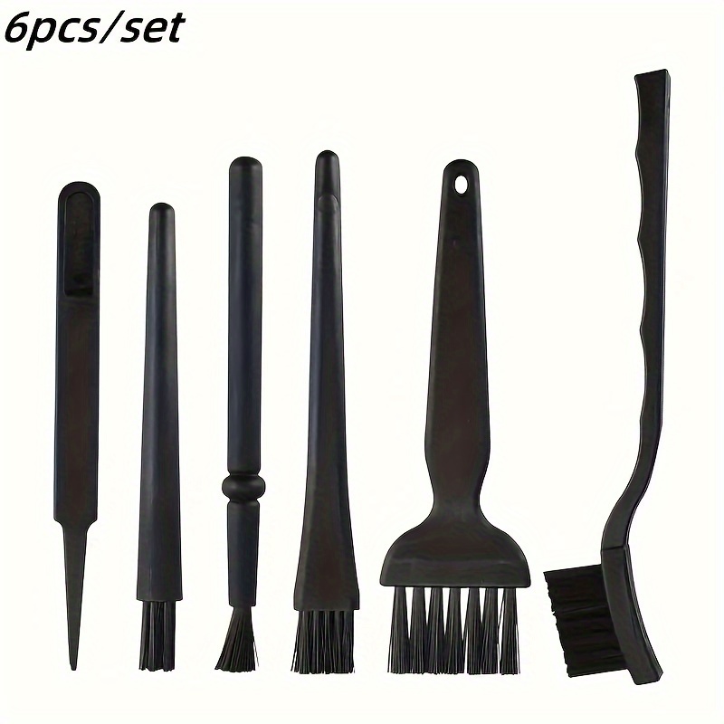 cleaning brush set multiple specifications   from anti static cleaning brush multi purpose cleaning kit plastic portable handle brush dust removal brush suitable for computer cameras keyboards automotive   6pcs 0