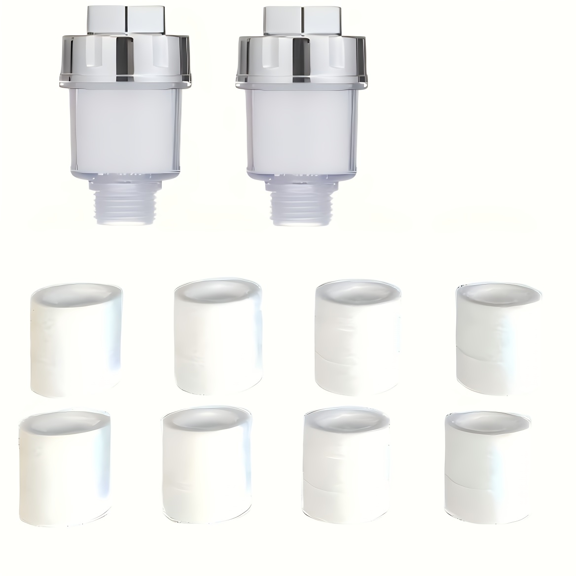 Shower Head Water Softener Filter - Hard Water Treatment System With Replaceable Cartridge, For Softening Shower Water, Compatible With All Bath Systems (plastic, Fits Standard Showerheads)