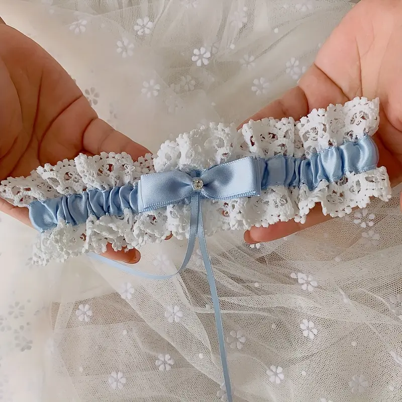 1pc bow decor lace trim garter belt elegant elastic - Temu 1pc bow decor lace trim garter belt elegant elastic - Temu