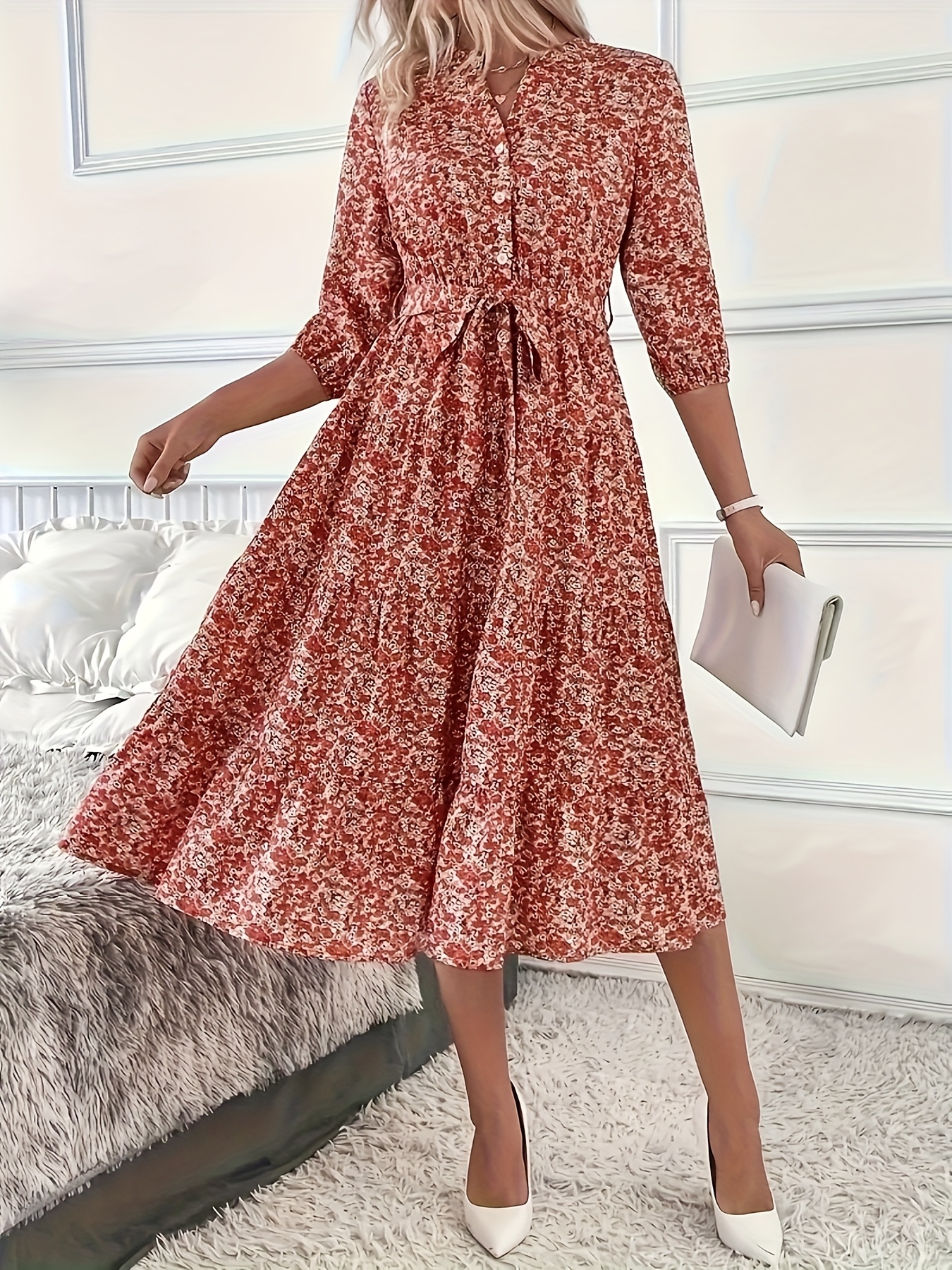 red and white peplum dress womens floral print peplum dress red white flowers v neck