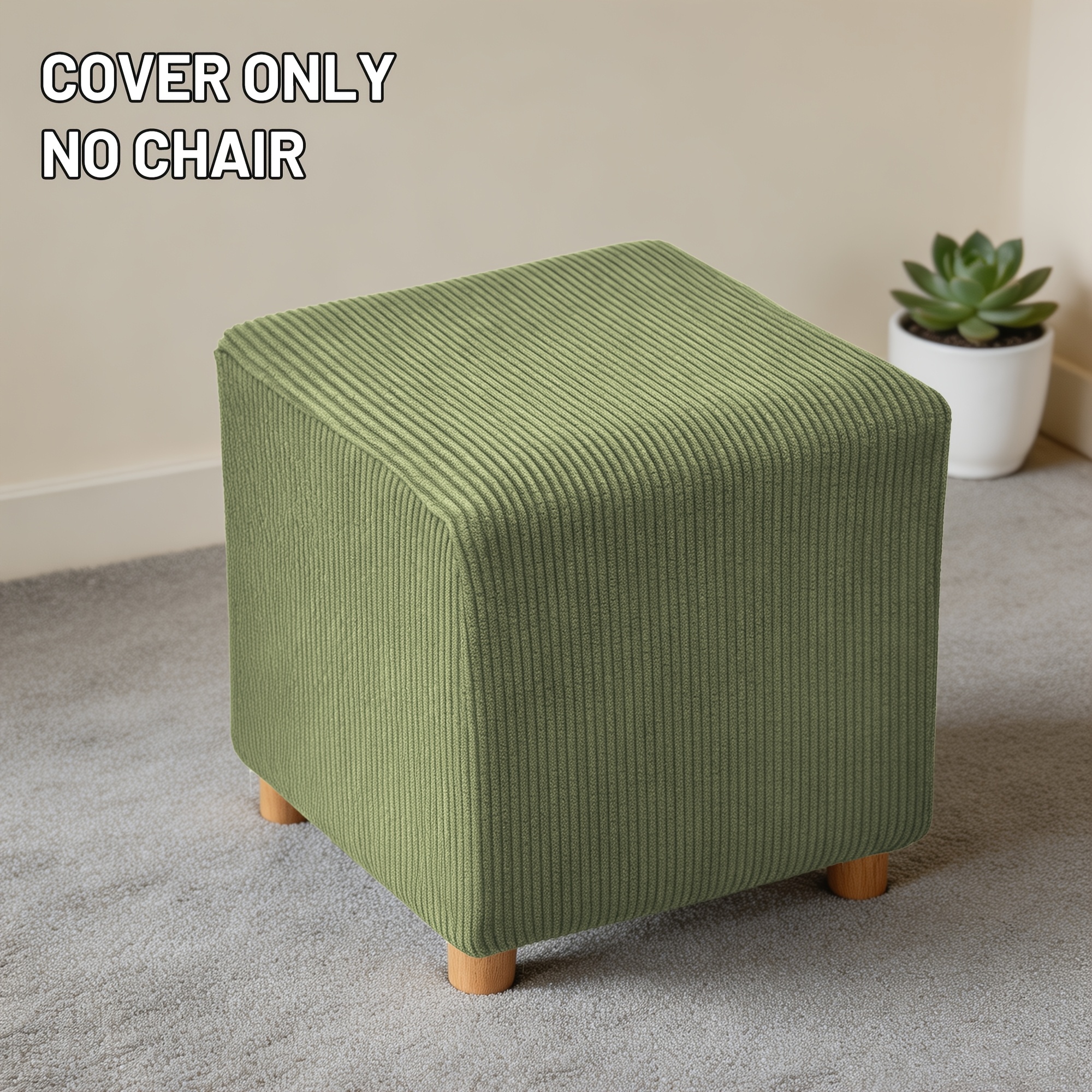 TEMU 1 Housse de Chaise -Pieds Élastique à Fleurs Rayées - Housse de Tabouret Extensible Adaptée aux -Pieds, Chaises à , Poufs, Tissu Élastique
