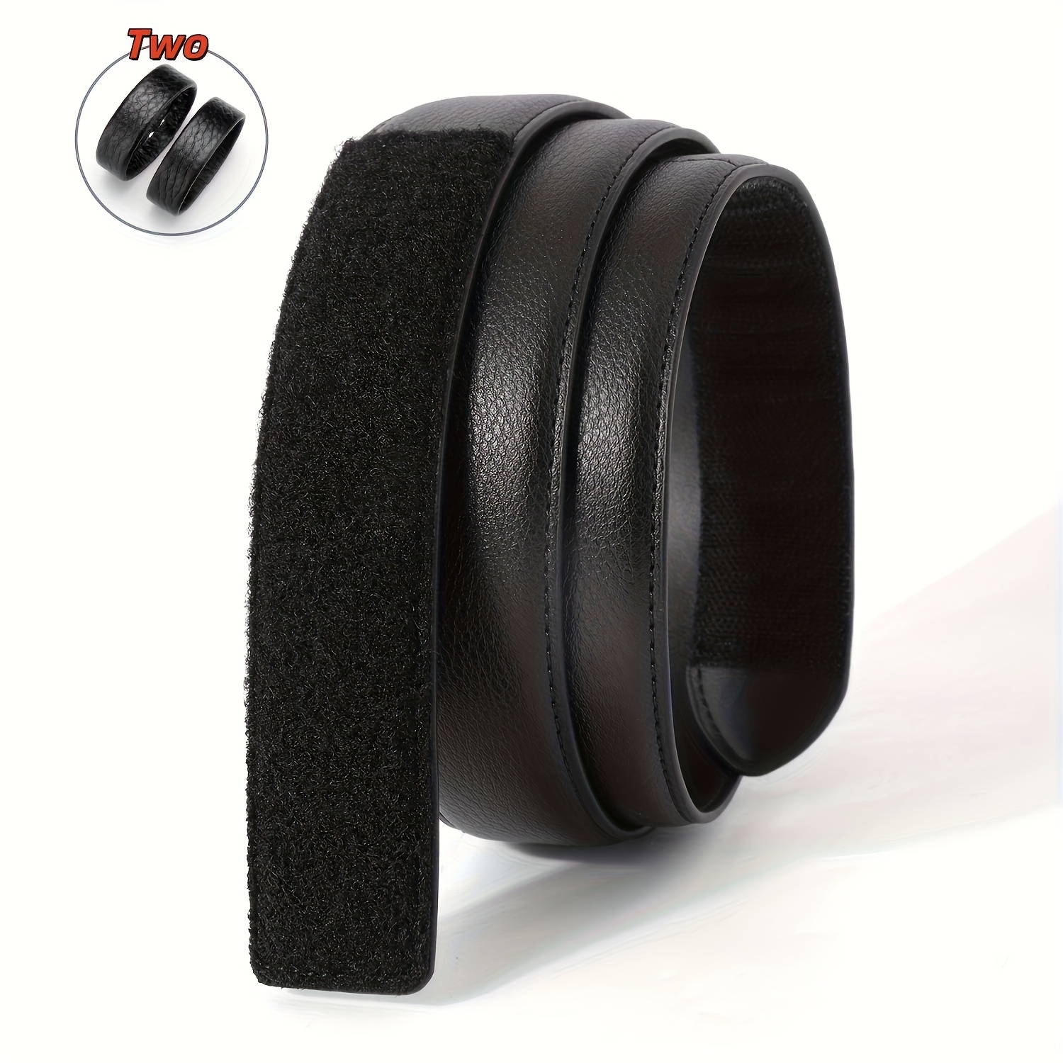 E-shop Oyifan Herren Gürtel ohne Schnalle – Hypoallergenes metallfreies Design, bequemer weicher PU-Gurt mit Klettverschluss, kratzfester Bund. Ideal