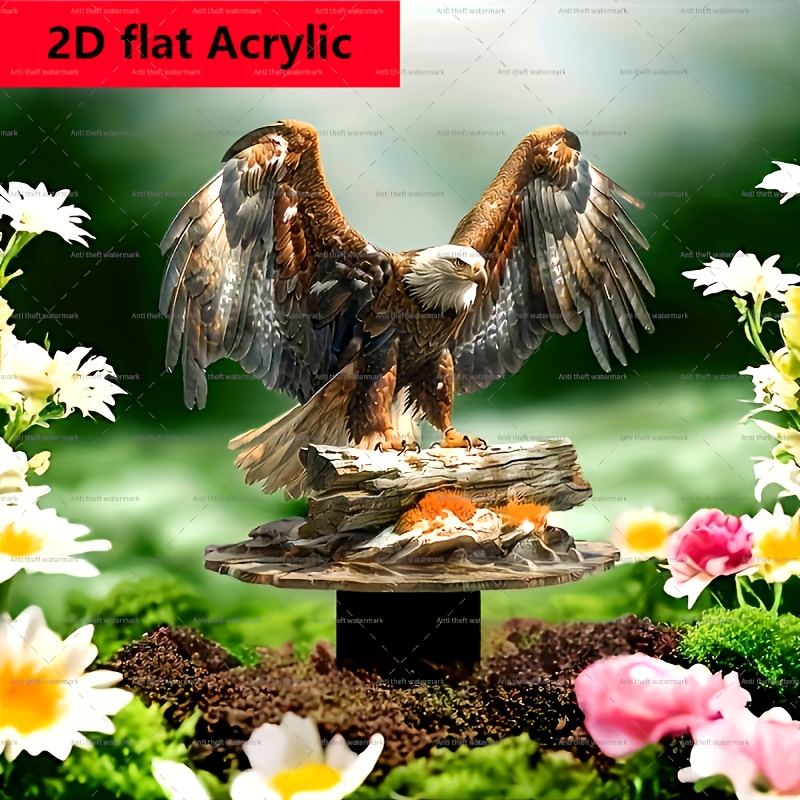 

Eagle Garden Stake - Yard, Lawn & Outdoor Decor | No Power Needed, Acrylic Material