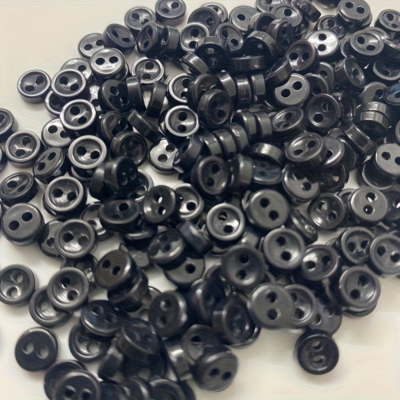 TEMU Mini Bouton 6mm pour Poupée en Tissu; Artisanat; Bouton à Yeux en Résine Noire 300pcs