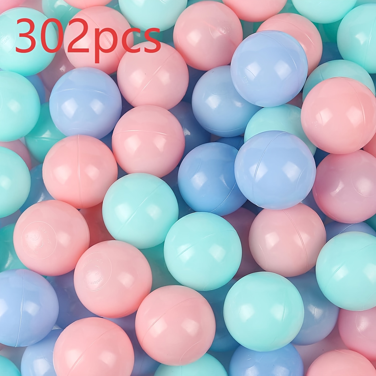 Image of 302pcs Of Ocean Balls For Ball Pits - Durable Plastic Balls That Are Safe And Phthalates, Suitable For Indoor And Outdoor Play For Toddlers And Children