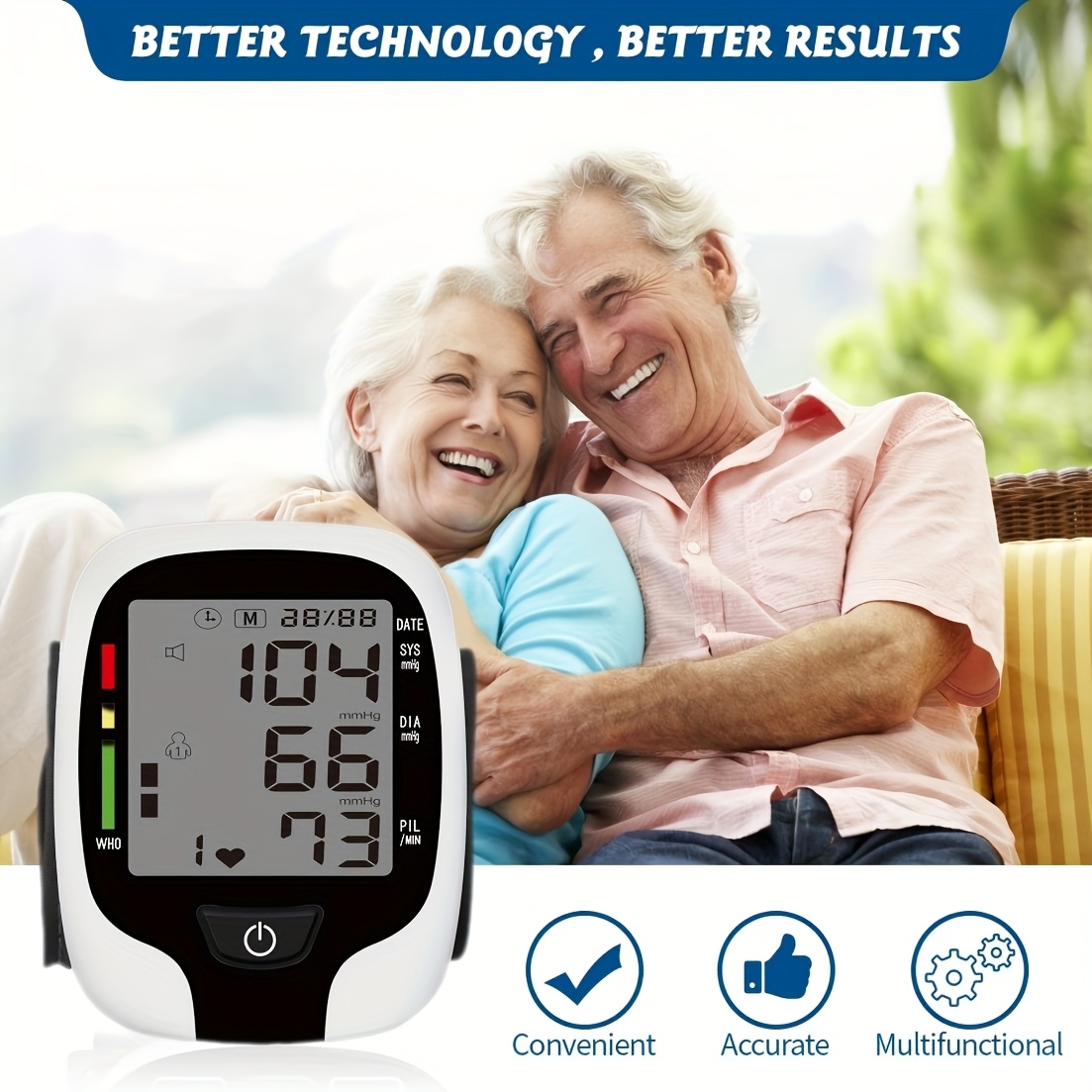   wrist   lcd display adjustable cuffs arrhythmia and   monitor   broadcast and easy to read lcd screen to show your blood pressure battery powered battery not included Product details 2