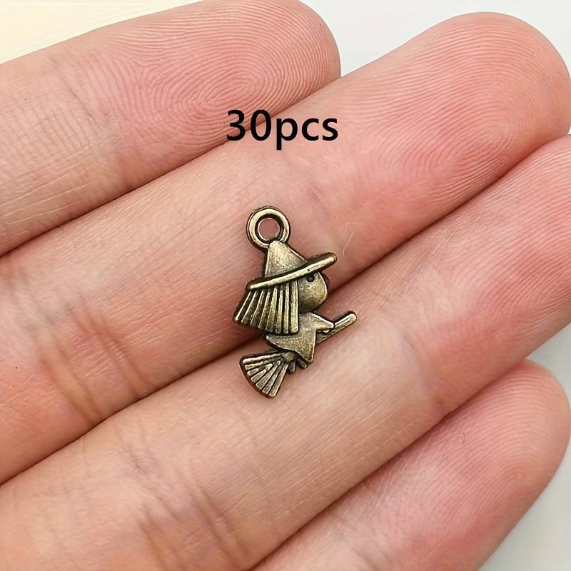 E-shop 30 Stück kleine Hexen-Anhänger, 16x12 mm, modische Schmuckverzierungen im Bohemian-Stil, handgefertigte Ohrringe, Armbänder, Halsketten,