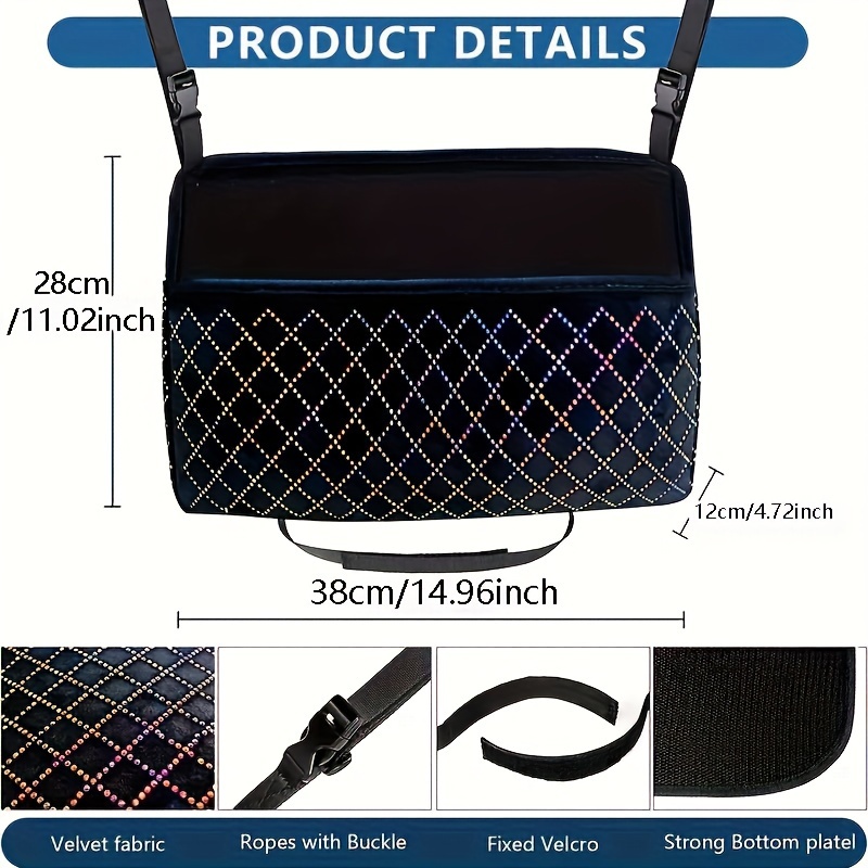 Grijze rugleuning organizer voor één stoel