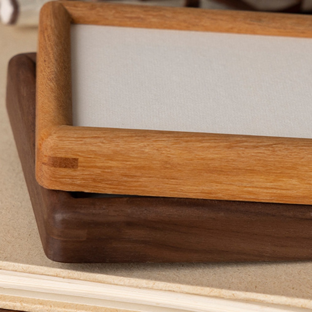 Solid Wood Photo Frame 8 X 15 Cm Walnut Or Natural End with Beige Mat Board