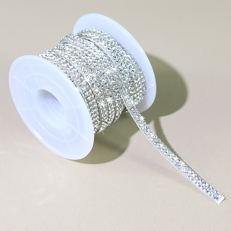 E-shop Autoaufkleber Selbstklebendes Kristall Strassband - Bling Auto/Handy/Kleidung/Schuhe/ Dekor, Diamantband Aufkleber für Hochzeit, Basteln,