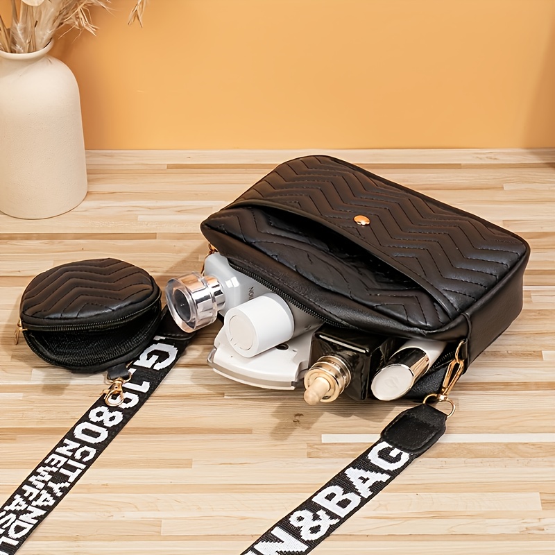 chic quilted crossbody bag adjustable strap mini coin purse