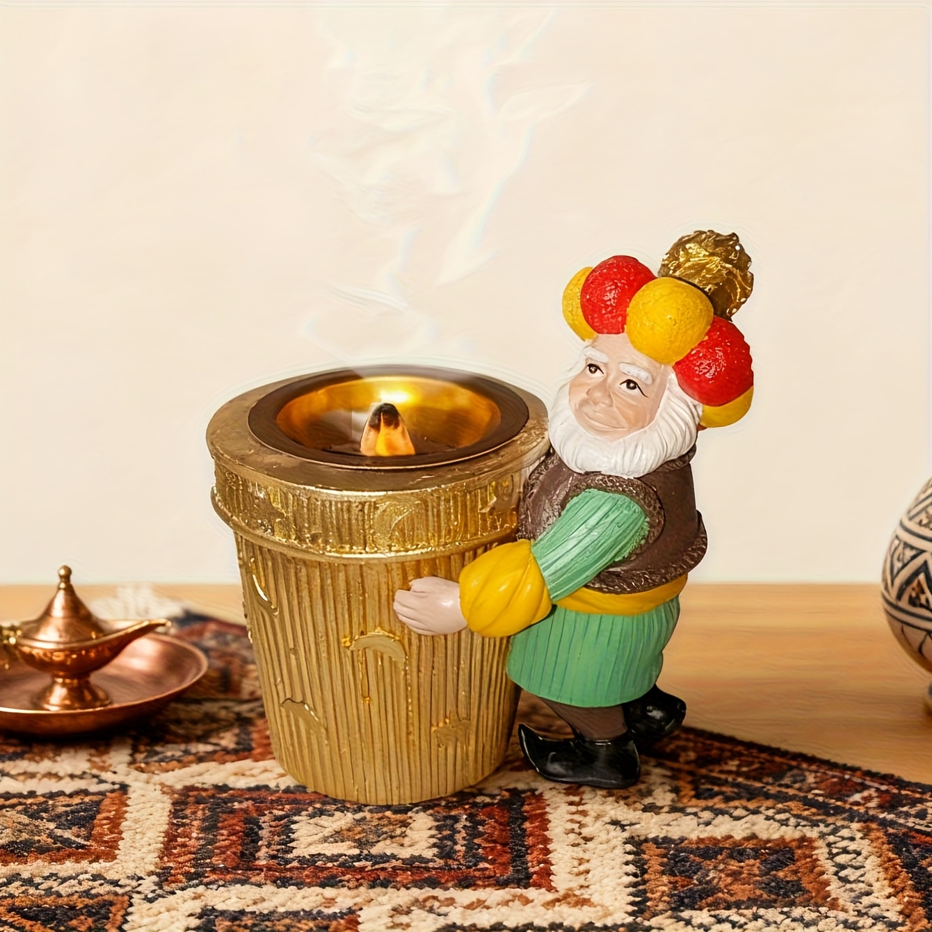 1pc handcrafted  ern figure resin sculpture incense holder hand painted hand made   statues for home garden art ramadan easter christmas thanksgiving gifts no scent burner only durable resin cultural decor Product details 2