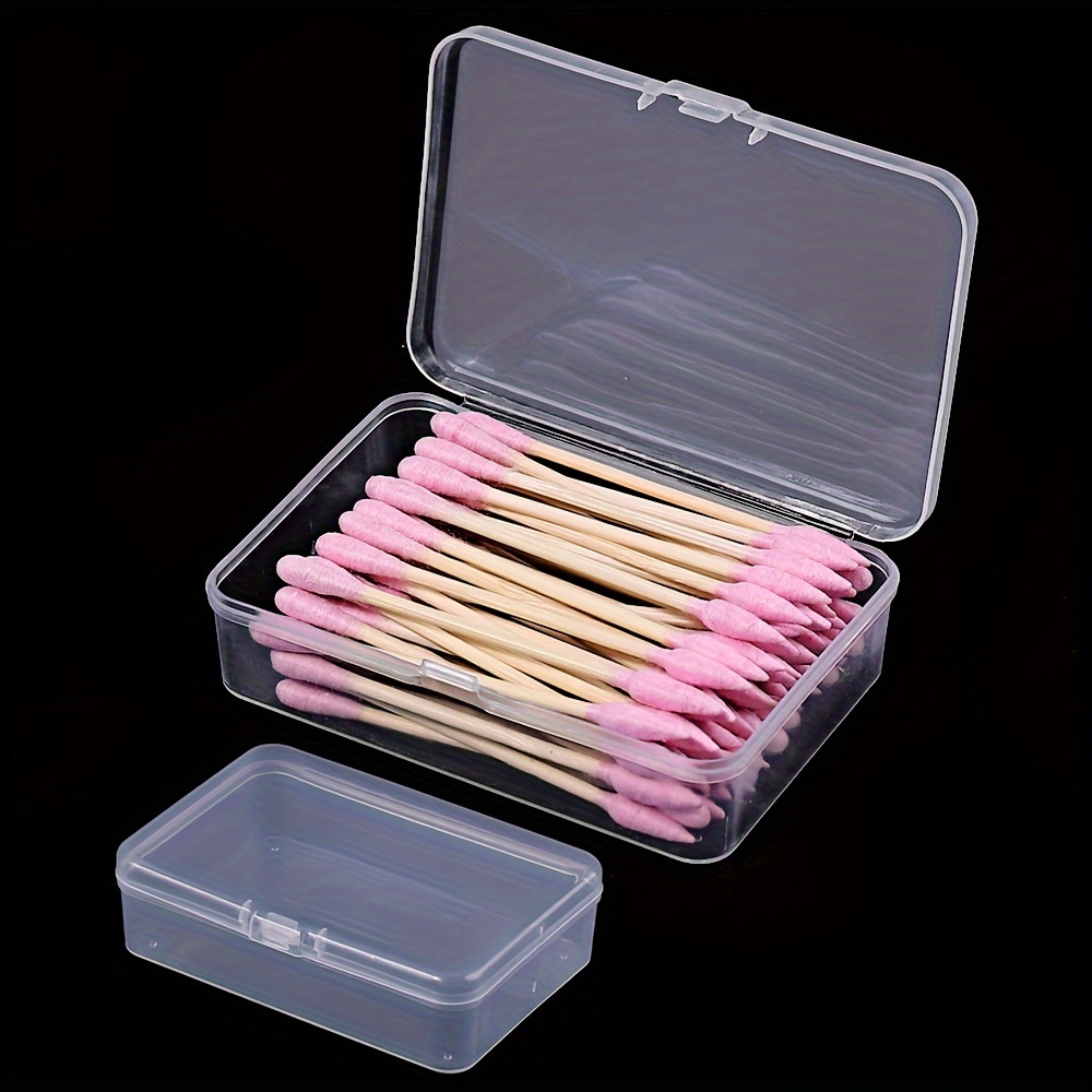 

1pc/2pcs/3pcs Art Storage Box 9.5cm/3.74in Length Tool Storage Rectangular Plastic Box Manicure Accessories Sponge Fake Pieces Manicure Tool Storage Box