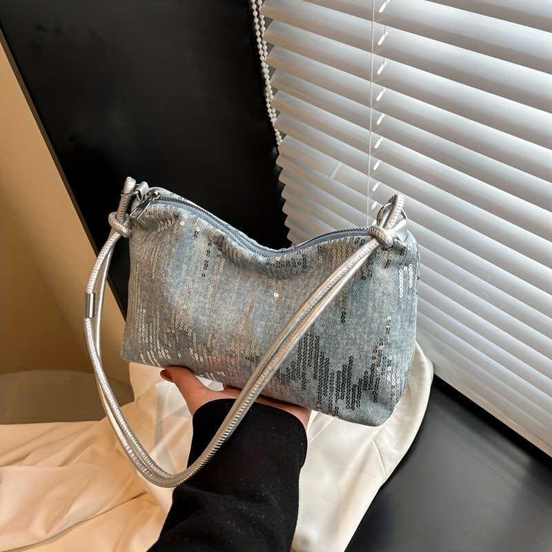 Image of Fashionable New Seasonal Bag, Versatile Sequin Underarm Bag, Handbag