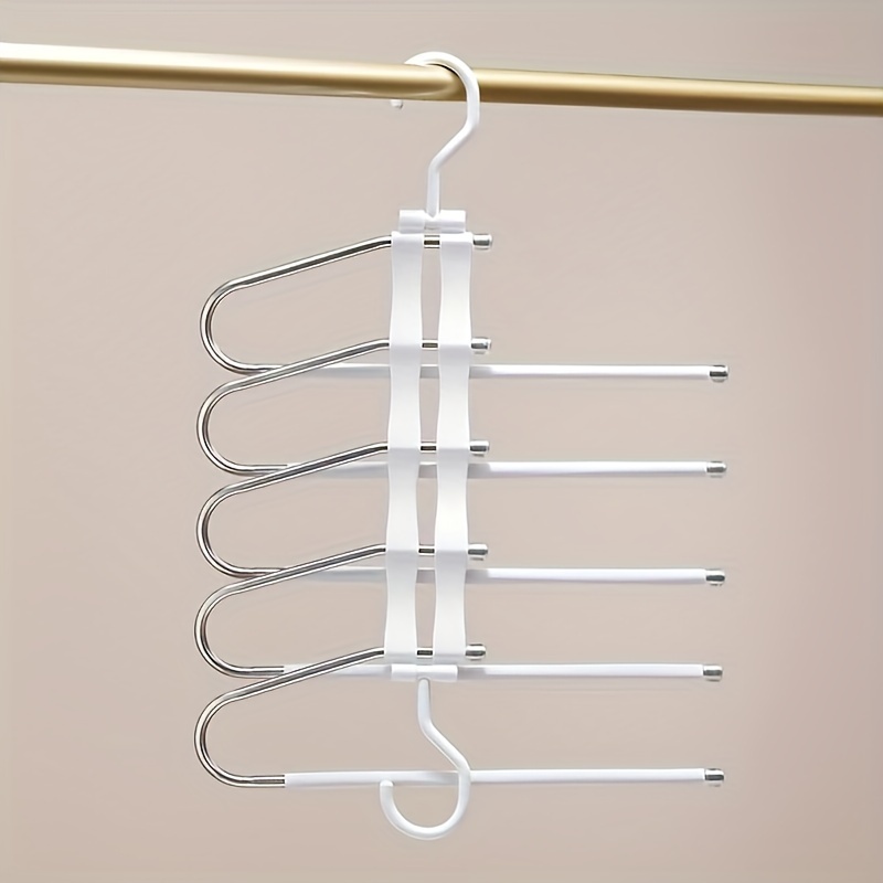 1pc Transparent Foldable Pants Hanger, Multi-functional Trouser Rack, Home Use Pants Clip, Wardrobe Organizer